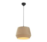 Nordlux Dicte hanging light, hand-bound, Ø 40 cm, amber