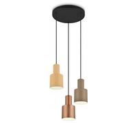 Ceiling Light Black Agudo 3 Matt Taupe Fawn & Coffee Trio 319430317