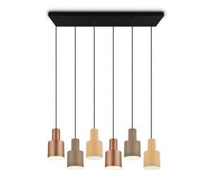 Ceiling Light Black Agudo 6 Bar Matt Taupe Fawn & Coffee Trio 319400617