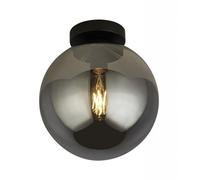 Searchlight 1032-1SM Amsterdam Light, matt black, mirror smoked glass, flush