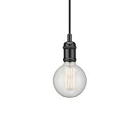 Ceiling Light Black Avra Single Pendant Metal 60w Max E27 ES Screw Bulb Not Inc
