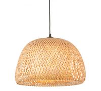 Endon 101574 Bali 1lt Pendant Natural bamboo, white PC & matt black 10W LED E27 (Required)