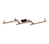 Ceiling Light Black Bellari LED Natural Wood & Matt CCT Remote Trio 626410530