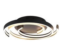 Ceiling Light Black Caya LED Matt & Brass Trio 641910208