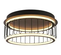 Ceiling Light Black Circolo LED Flush 400mm Searchlight 54215-1BK