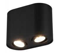 Ceiling Light Black Cookie 2 Spot Matt Trio 612900232