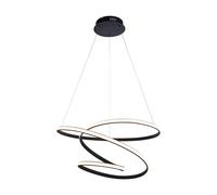 Endon 97632 Dune 1lt Pendant Textured black & white silicone 47.5W LED tape module (SMD 2835) Warm White