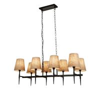 Searchlight Gothic 8 Light Bar Ceiling Pendant - Black