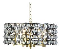 Searchlight Lighting Searchlight Iris 5 Light Ceiling Pendant In Satin Brass Finish