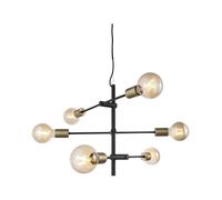 Ceiling Light Black Josefine Pendant Modern Brass/Black Pipe Chandelier Nordlux