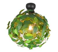Ceiling Light Black Leavy Matt Green Leaves Dia.380mm Trio R60461015