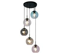 Ceiling Light Black Mardi Gras II 5 Multi Colour Searchlight 94005-5BK