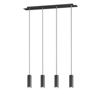 Ceiling Light Black Marley 4 Bar Matt Pendant Trio 312400432
