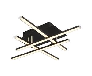 Ceiling Light Black Matrix 4 LED Matt Searchlight 694-4BK