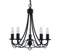 Searchlight 6345-5BK Maypole 5 Light, black