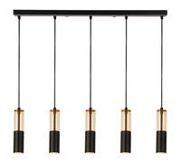 Ceiling Light Black Merrygold 5 Bar & Amber Searchlight 82121-5BK