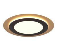 TRIO Morgan 641519280 LED Ceiling Light, Matt Black/Gold Metal, Acrylic, 46 Watt LED Included, Remote Control
