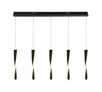 Searchlight 8675-5BK Paddle Modern 5 Ceiling Pendant Light Black Twist LED Bar Light