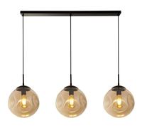 Paris 3-Light Hammered Glass Bar Pendant Light black