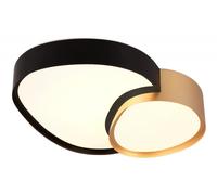Ceiling Light Black Rise LED & Gold 430mm 21w Remote Trio 647510280