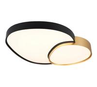 Ceiling Light Black Rise LED & Gold 770mm 45w Remote Trio 647519280