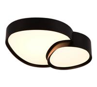 Ceiling Light Black Rise LED Matt 430mm 21w Remote Trio 647510232