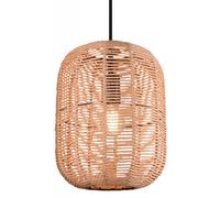 Ceiling Light Black Runa Matt Brown Sisal 250mm Trio 303000132
