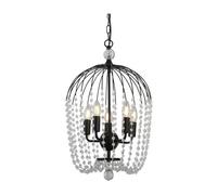 Ceiling Light Black Shower 5 Matt Searchlight 30216-5BK