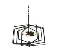 Ceiling Light Black Slinky 3 Matt 50cm Searchlight 7793BK