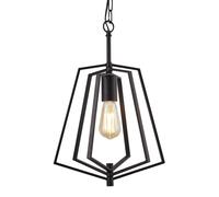 1 Light Matt Black Metal Indoor Adjustable Height Ceiling Fitting Pendant Light