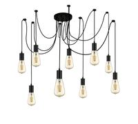 Ceiling Light Black Squiggle 9 Matt Searchlight 9669-9BK