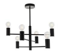 Ceiling Light Black Studio 6 Matt Pendant Endon 76502
