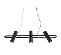 Ceiling Light Black Telescope 3 Metal Suepsended Pendant Searchlight 1893-3BK