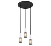 Ceiling Light Black Tosh 3 Matt & White Wood Trio 304330334