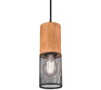 Ceiling Light Black Tosh Matt & Natural Wood Trio 304300132
