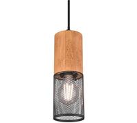 Ceiling Light Black Tosh Matt & Natural Wood Trio 304300132