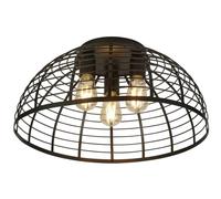 Ceiling Light Black Vision 3 & Natural Dome Searchlight 85981-3BK
