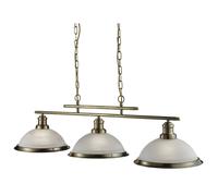 Ceiling Light Brass Bistro 3 Bar Pendant Antique Searchlight 2683-3AB