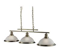 Ceiling Light Brass Bistro 3 Bar Pendant Antique Searchlight 2683-3AB