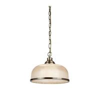 Ceiling Light Brass Bistro II Single Pendant Antique Searchlight 1682AB