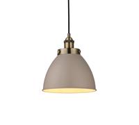 Ensora Lighting Bailey Pendant Light Taupe, Brown