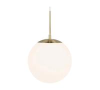 Nordlux Grant pendant light in brass with glass globe Ø 25cm