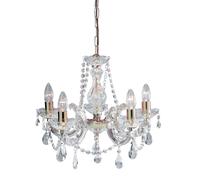 Ceiling Light Brass Marie Therese 5 Polished Searchlight 699-5