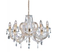 Ceiling Light Brass Marie Therese 8 Polished Searchlight 699-8