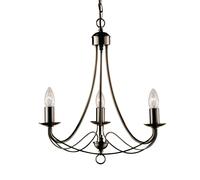 Netlighting Maypole 3 Light Multi Arm Ceiling Pendant Antique Brass, E14