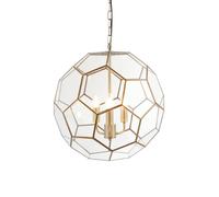 Luminosa Lighting Luminosa Miele 3 Light Spherical Pendant Antique Brass, Glass, E14