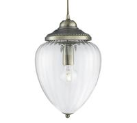 Traditional Chrome Cable Pendant With Optic Glass