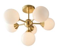 Ceiling Light Brass Oscar 6 Brushed Endon 76501