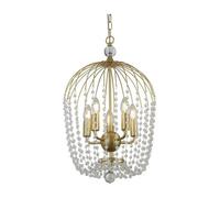 Ceiling Light Brass Shower 5 Satin Searchlight 30216-5GO