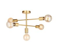 Ceiling Light Brass Studio 5 Brushed Brass/Gold Endon 98786